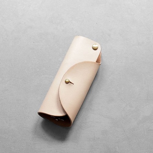 Bluecat Leatherware｜設計師手工皮革製品 Minimal 11cm特長型鑰匙包∣原色植鞣牛皮革∣純銅五金∣多色