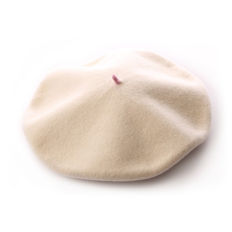 Spanish ELOSEGUI_Female DAME beret EL_DAME1904252 (Sheep White+) - Hats & Caps - Wool White