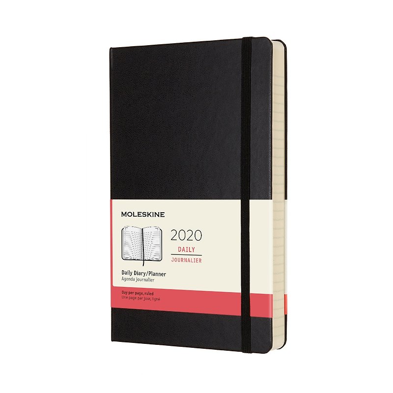 MOLESKINE 2020 Diary 12M Hard Case-Pocket Black-Hot Stamping Service - สมุดบันทึก/สมุดปฏิทิน - กระดาษ สีดำ