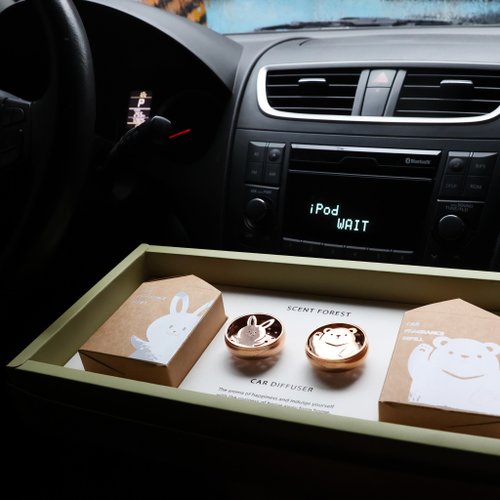 Scent Forest 香氛森林 【新品】質感金屬車用香氛 - 情人小動物組合【2025優惠】