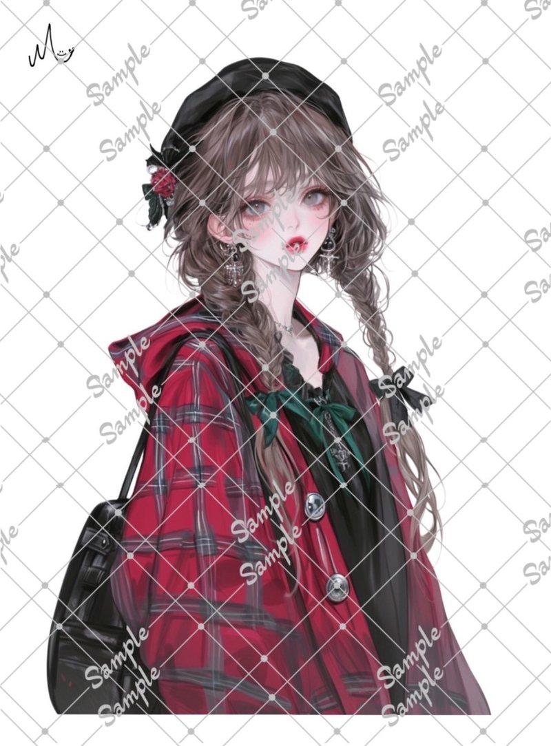 オリジナル人物ステッカー10月新作 - 貼紙 - 紙 