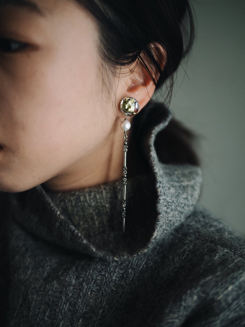 ITOHASHI Transparent Resin Earrings - ต่างหู - เรซิน ขาว