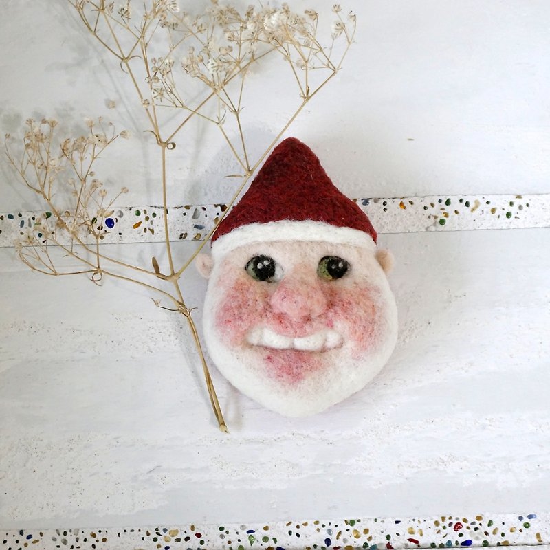 gnomes brooch-needlefelted - Brooches - Wool Multicolor
