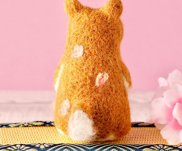 春の訪れの置物 桜と柴犬さん 受注制作 - ショップ hitsuji