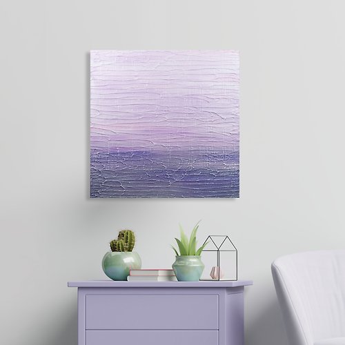 Anastacia Gaikova. Texture paintings Abstract original painting in light colors from the artist, lavender morning