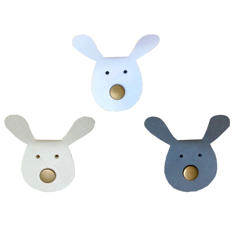 [Can be customized] leather big ear rabbit hub - อื่นๆ - วัสดุอื่นๆ ขาว