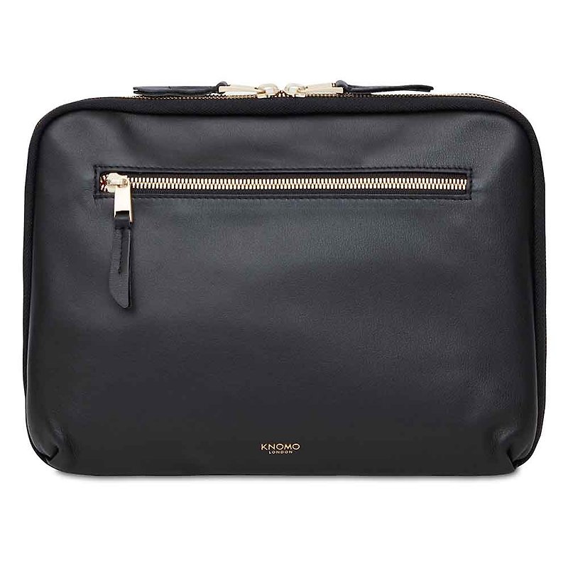 [Clearance Surprise] Knomad Organiser 10.5” Leather Clutch Flat Bag (Black) - Tablet & Laptop Cases - Genuine Leather Black