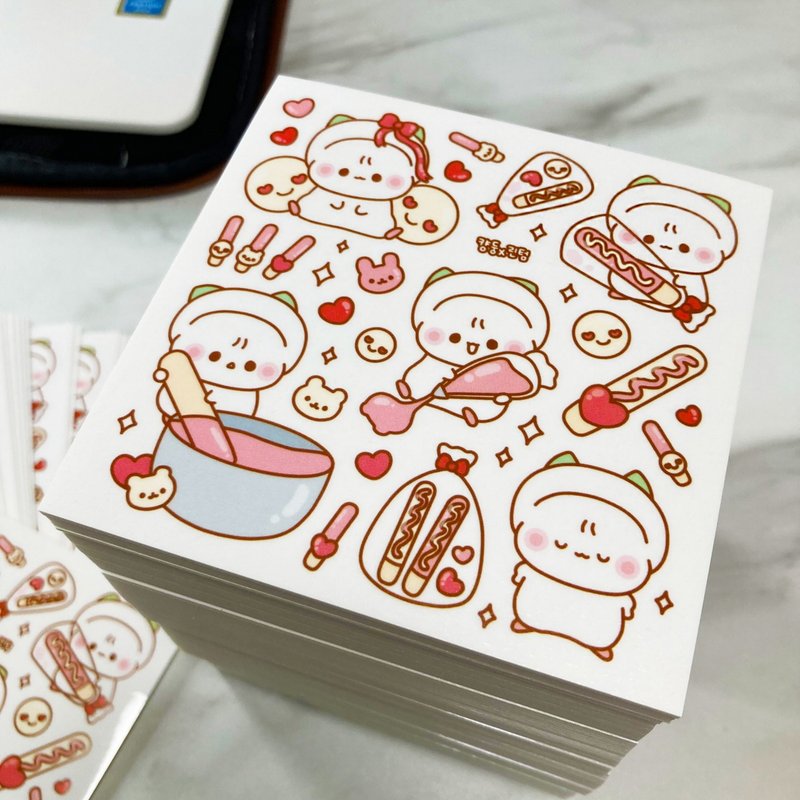 Porong's Chocolate stick Day - Korean Cute Diary Stickers (lintam) - 貼紙 - 紙 多色