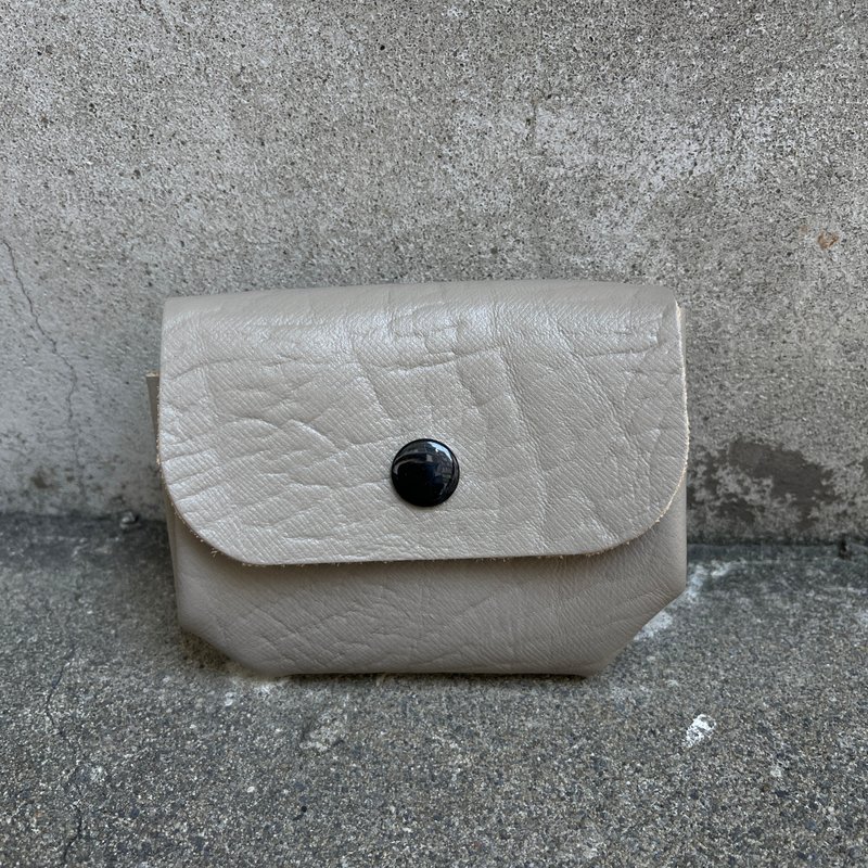 老朋友見面禮 真皮牛皮繽紛零卡包-大象灰 錢包 卡包 交換禮物 - 錢包/皮夾/長短夾 - 真皮 灰色