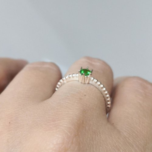 楽天市場】シルバー925 天然 エメラルド リング 7号〜14号