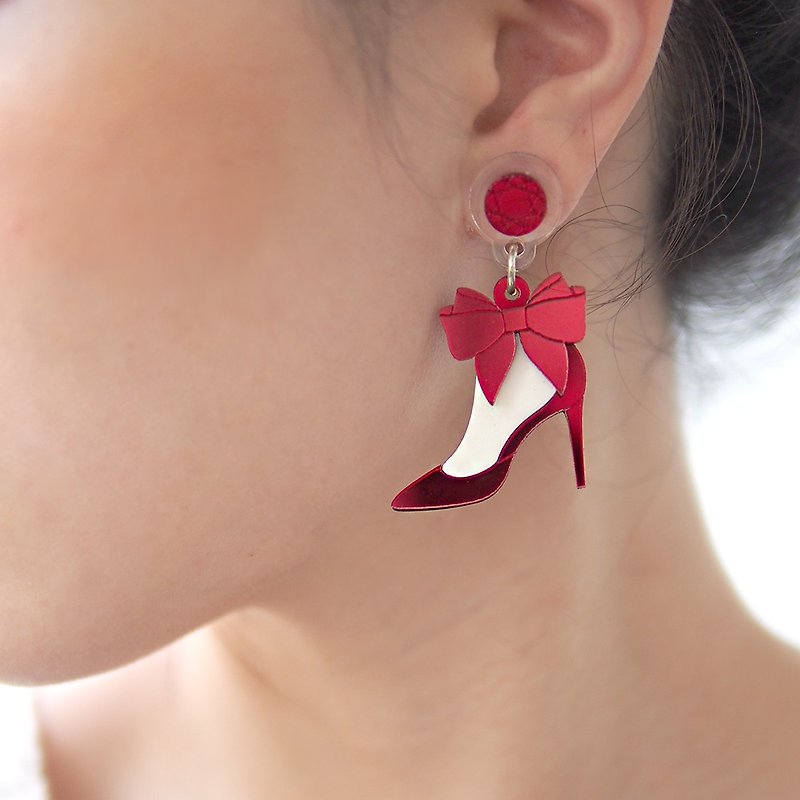 High Heels Earrings - Red - Earrings & Clip-ons - Acrylic Red