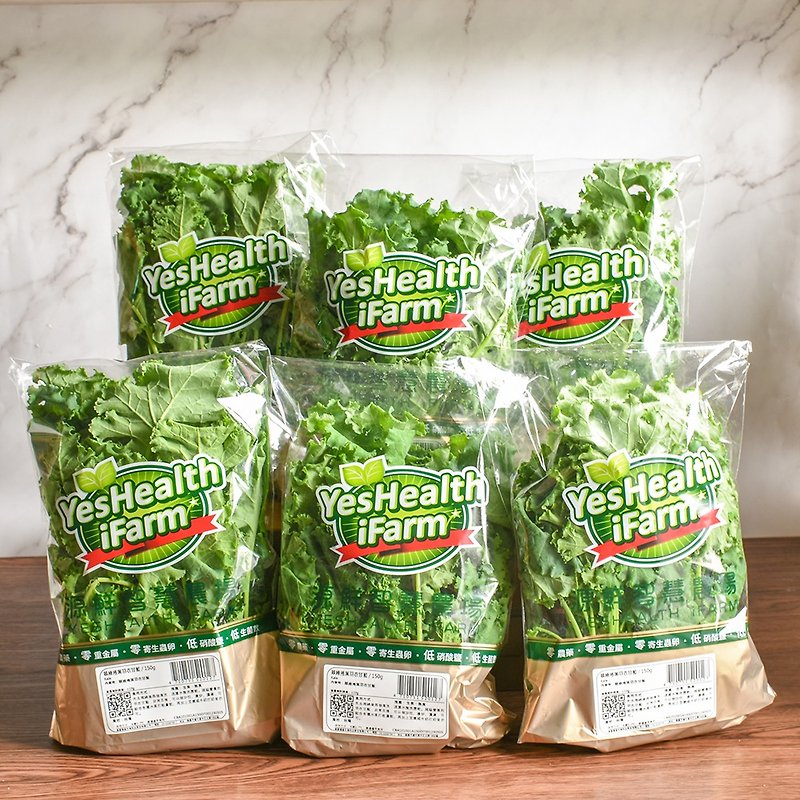 Free shipping for a limited time [Yuanxian Smart Farm] Kale Vegetable Box-150g/pack*6 (lettuce) - Other - Fresh Ingredients 
