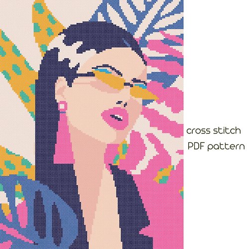 NaraXstitch patterns 十字繡圖案 Pop Art cross stitch Cute cross stitch Contempory Modern cross stitch /1/