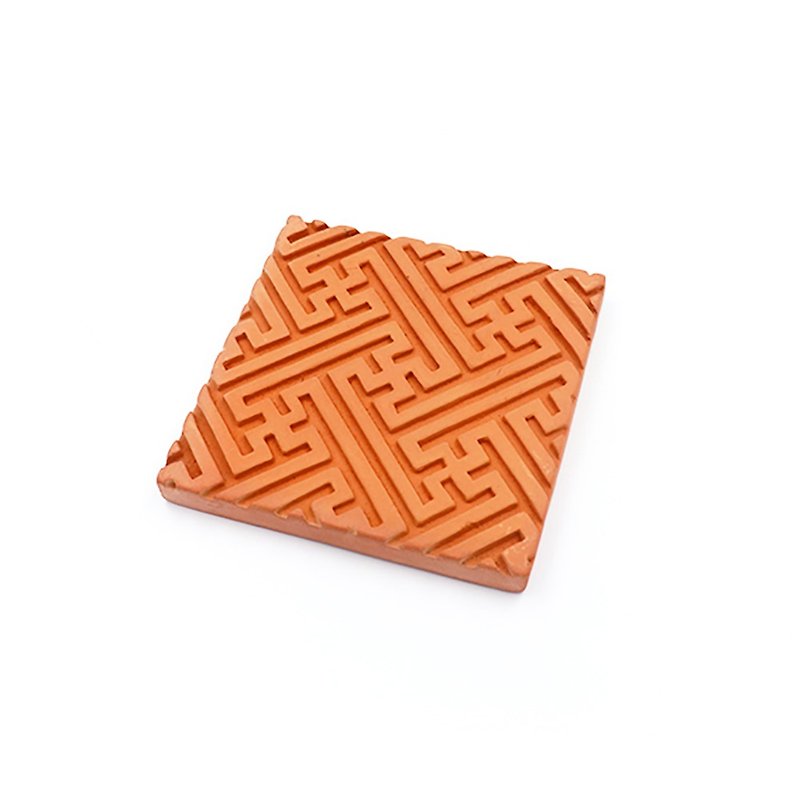 Swastika mosaic carving absorbent coaster - ที่รองแก้ว - วัสดุอื่นๆ 