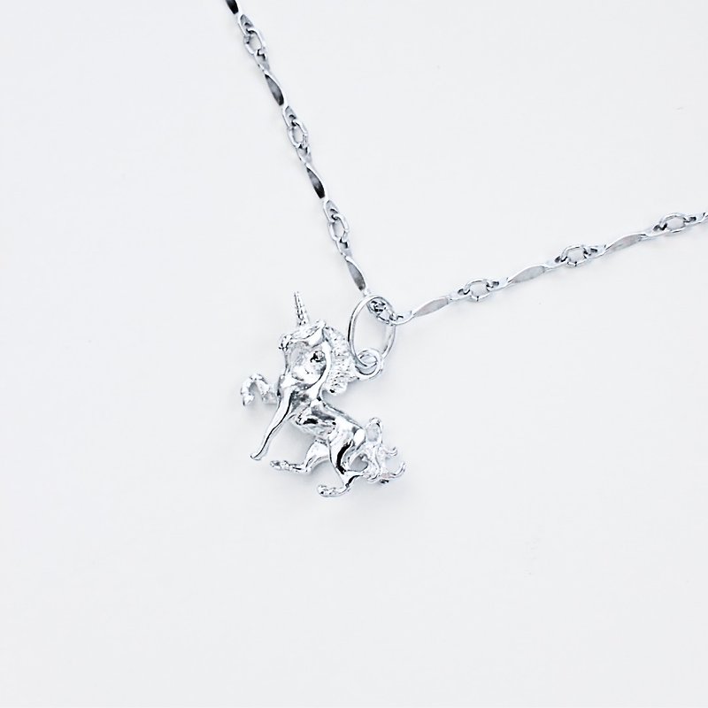 925 Unicorn Necklace - Necklaces - Sterling Silver Silver