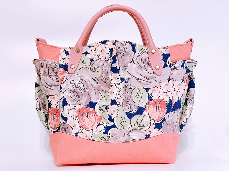 tulip blossom tote bag - Handbags & Totes - Cotton & Hemp Pink