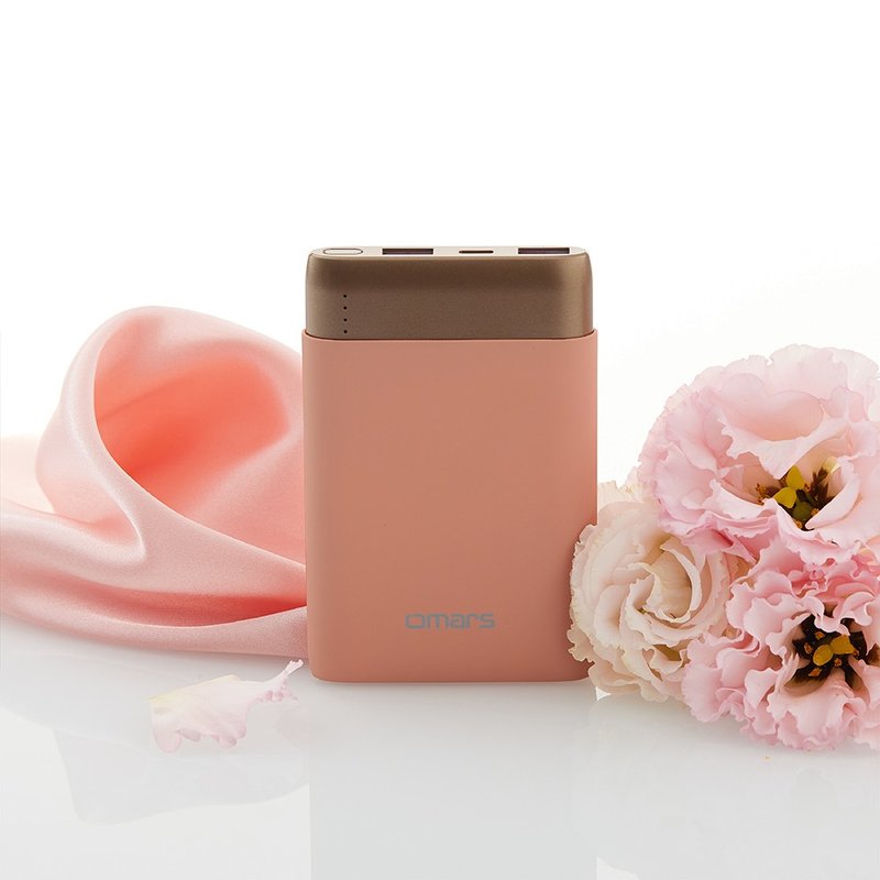 omars炫彩系行動電源 有標示Wh PD20W+QC3.0快充 10000mAh-晚霞粉 - 行動電源/充電線 - 塑膠 粉紅色