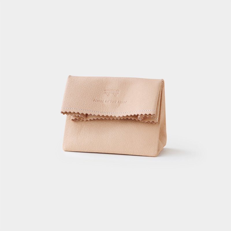 paper pouch : peach - Wallets - Genuine Leather 