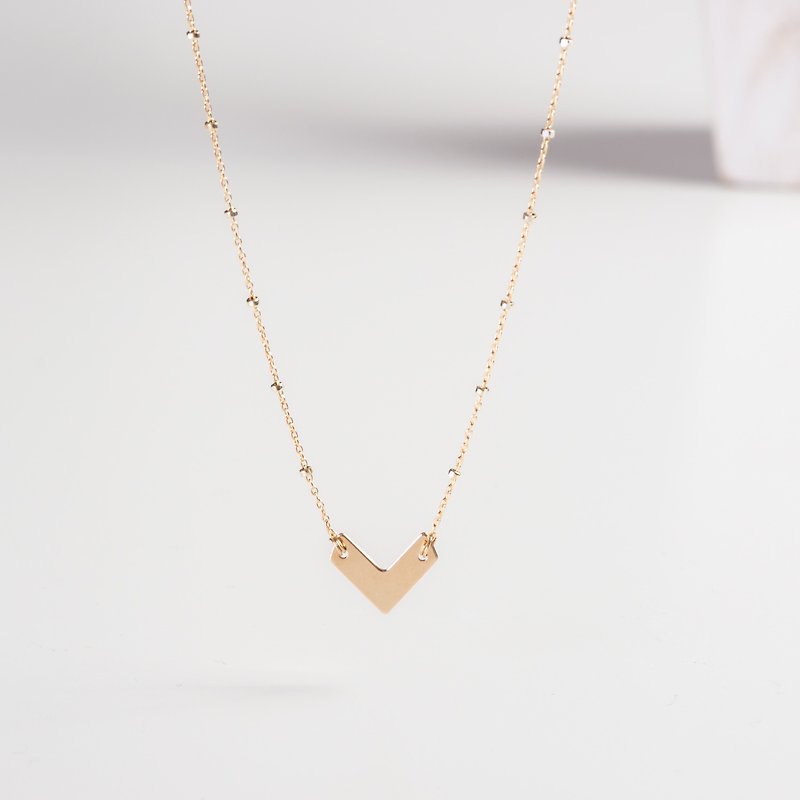 Gold Filled V Necklace VENEZUELA dainty 14k gold filled chain necklace choker - สร้อยคอ - เครื่องประดับ 