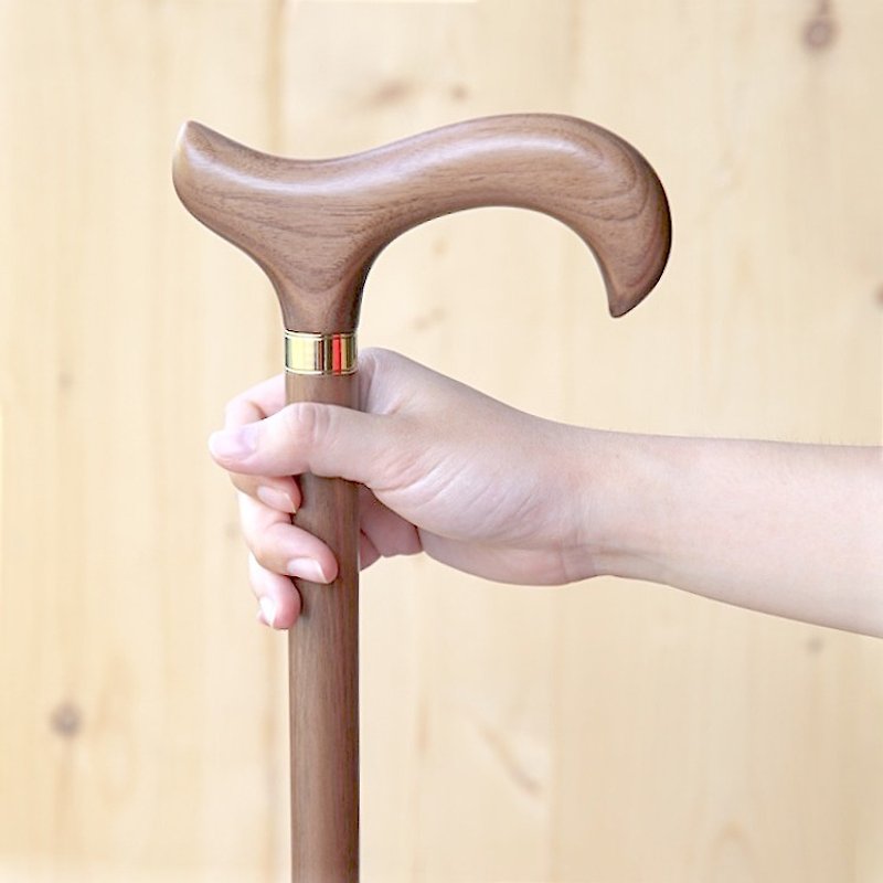 Wood cane factory beautiful self-made * Walnut lightweight gentleman cane (for men and women) - อื่นๆ - ไม้ 