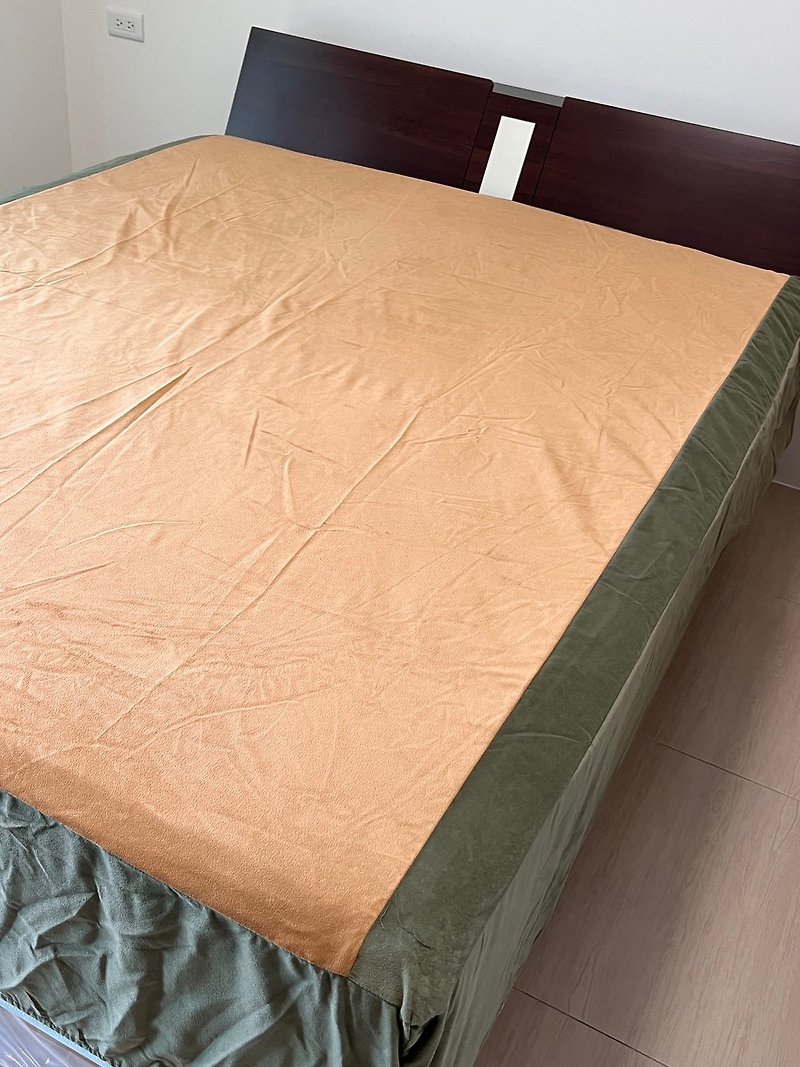 Clearance special offer American cat scratch cloth + suede bed bag set standard double royal green (1 bed bag without pillowcase) - เครื่องนอน - ไฟเบอร์อื่นๆ 