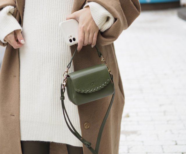 Moss green online bag