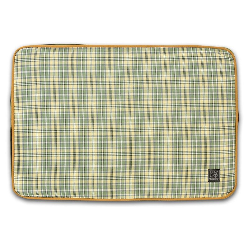"Lifeapp" mattress replacement cloth cover M_W80xD55xH5cm (green plaid) without sleeping mats - ที่นอนสัตว์ - กระดาษ สีเขียว