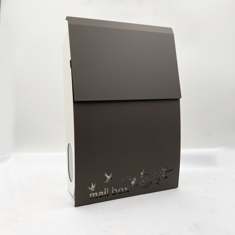 花鳥款素雅設計師款式信箱　少即是多　寡而成美　304不鏽鋼製作 - 壁貼/牆壁裝飾 - 其他金屬 咖啡色
