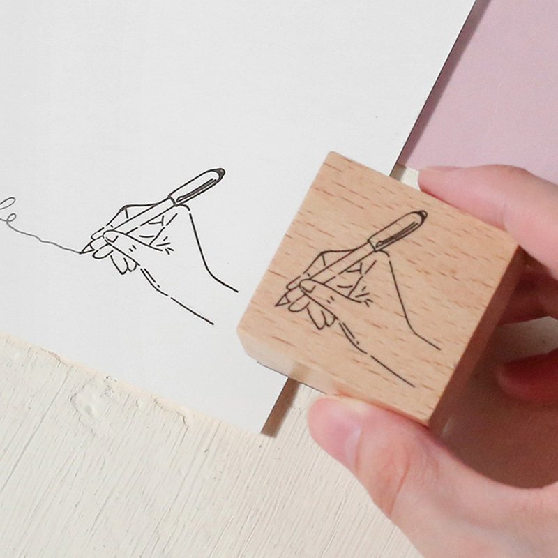 【NoteFor-文具小物系列】14款原木印章 手帳學習DIY裝飾素材 - 印章/印台 - 木頭 