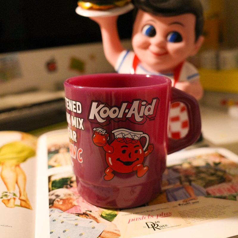 Fire King replacement retro American advertising milk cup mug-KOOL AID - แก้ว - พลาสติก สีม่วง