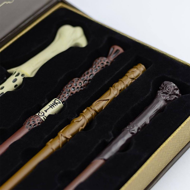 Plastic Ballpoint & Gel Pens - Harry Potter - Wand Pens x4 in Olivanders Box