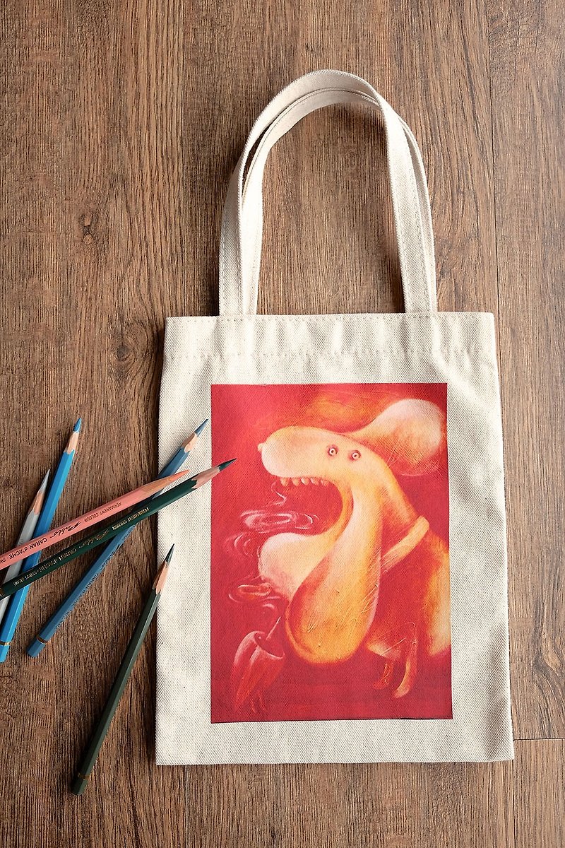 Canvas bag - กระเป๋าถือ - ผ้าฝ้าย/ผ้าลินิน ขาว