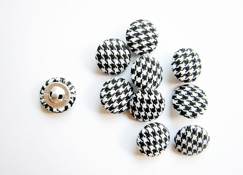 Sewing knitting cloth buckle handmade material Houndstooth Button - Knitting, Embroidery, Felted Wool & Sewing - Cotton & Hemp Black