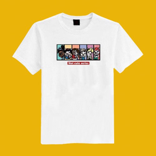 CHIC SHOP 插畫設計館 公主 法鬥 插畫 原創 黑T 白T 短T 衣服 T恤 情侶裝 童裝 母子裝