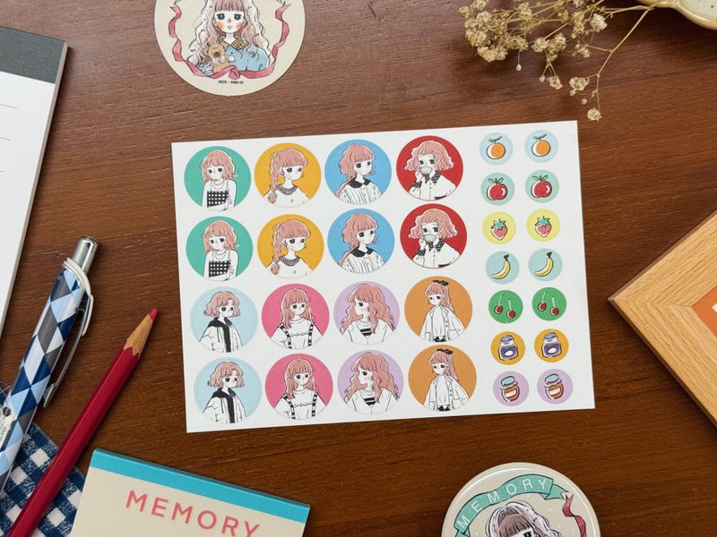 Molded stickers replica girls special color - สติกเกอร์ - กระดาษ 