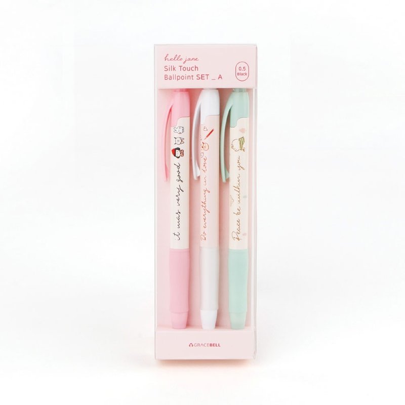 Hello Jane Silk Touch ball pen set SET A - ปากกา - พลาสติก 