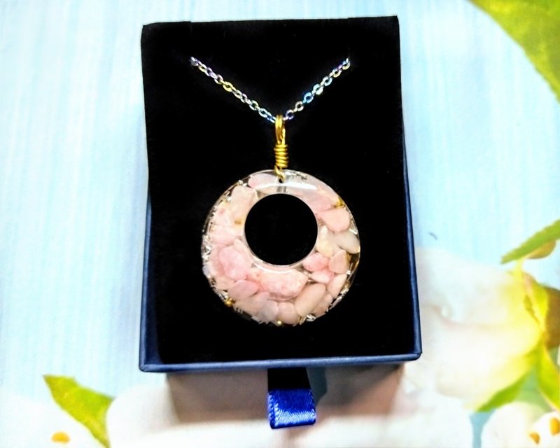 希望之石粉澳寶水晶吊墜 | 彩虹項鍊 | 水晶飾品 | 生日禮物 - 項鍊 - 水晶 粉紅色