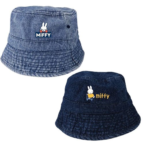 我適文創 MIFFY授權-韓版丹寧系牛仔漁夫帽 (深藍&淺藍)