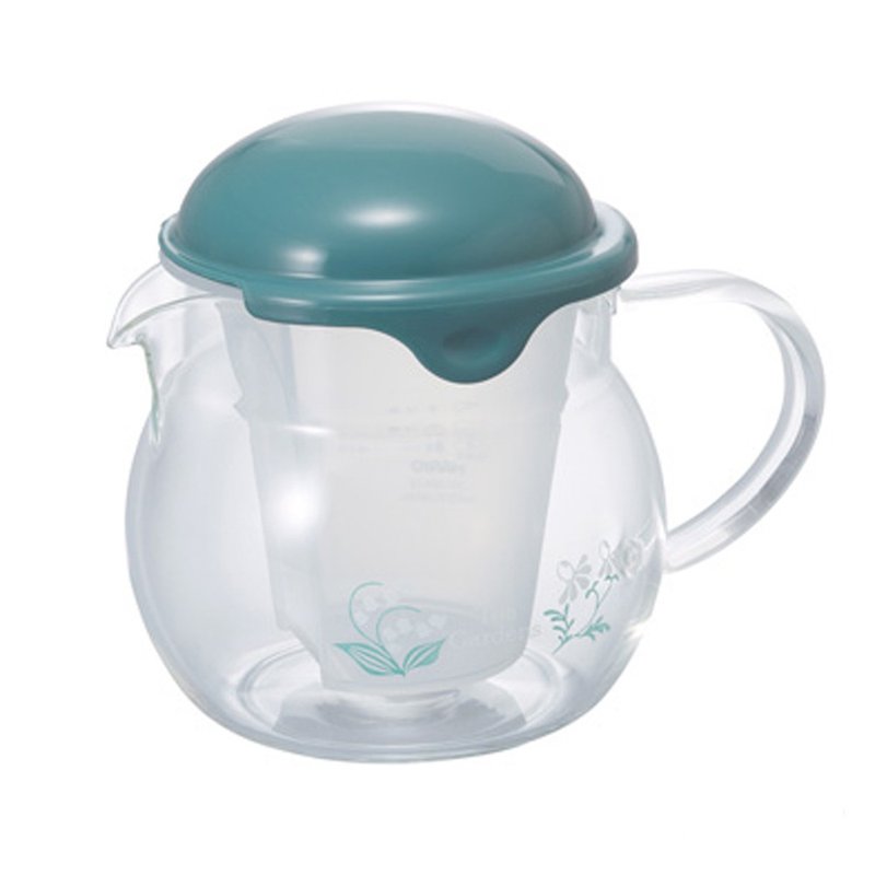 Hario KIRARA egg-shaped green teapot/CHY-36-TQG - ถ้วย - แก้ว สีเขียว