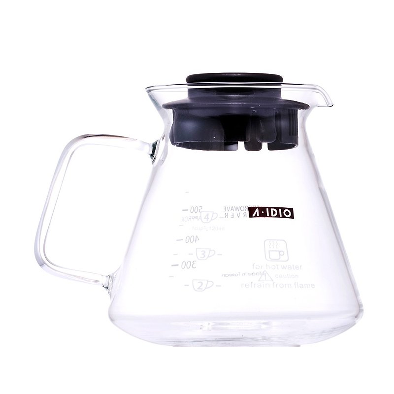 A-IDIO 600ml HEATPROOF POT - Coffee Pots & Accessories - Glass Transparent