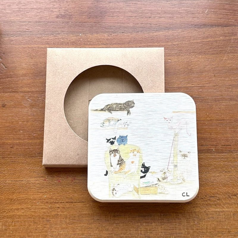 呼喚我的貓 - 陶瓷吸水杯墊 - 杯墊 - 陶 多色