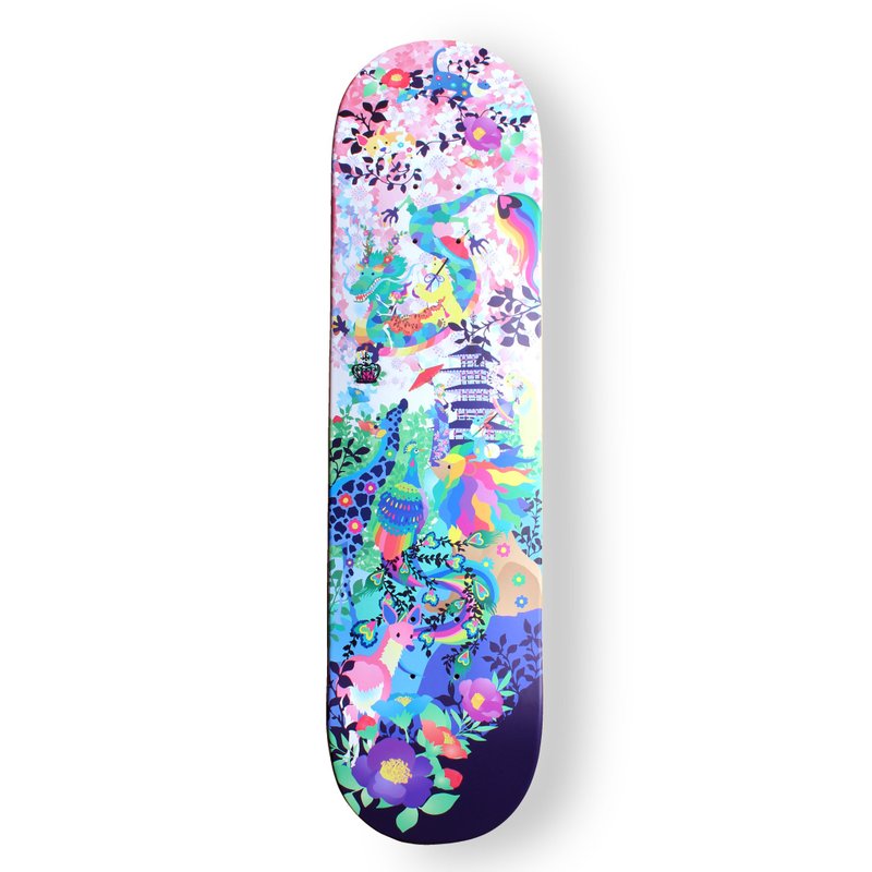 【 日本文様をアップデートする 】ホラグチカヨ　コラボスケボーデッキ - 海報/掛畫/掛布 - 木頭 多色