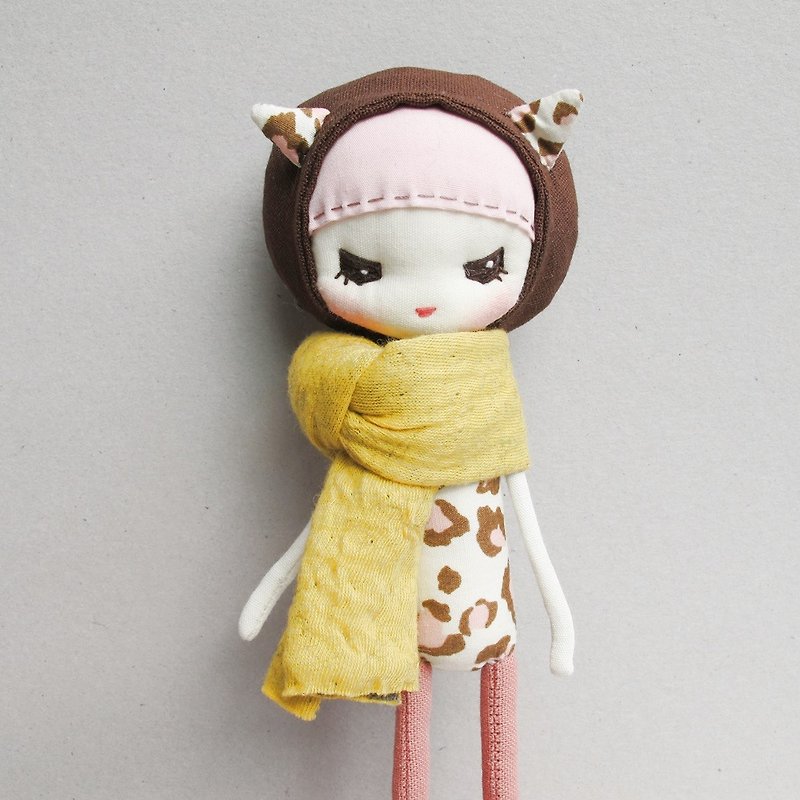 Pink Panther Elf (big eyes) - Stuffed Dolls & Figurines - Cotton & Hemp Pink