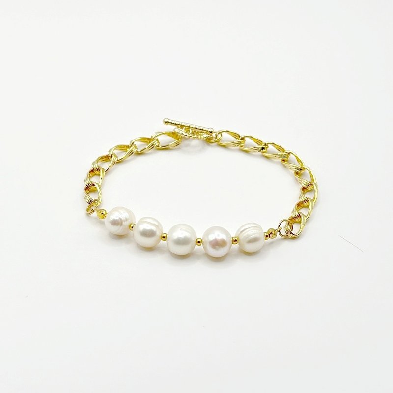 VenusVenus~Smile Series Natural Pearl Bracelet~Customized Valentine’s Day Gift Recommendation - Bracelets - Pearl Gold