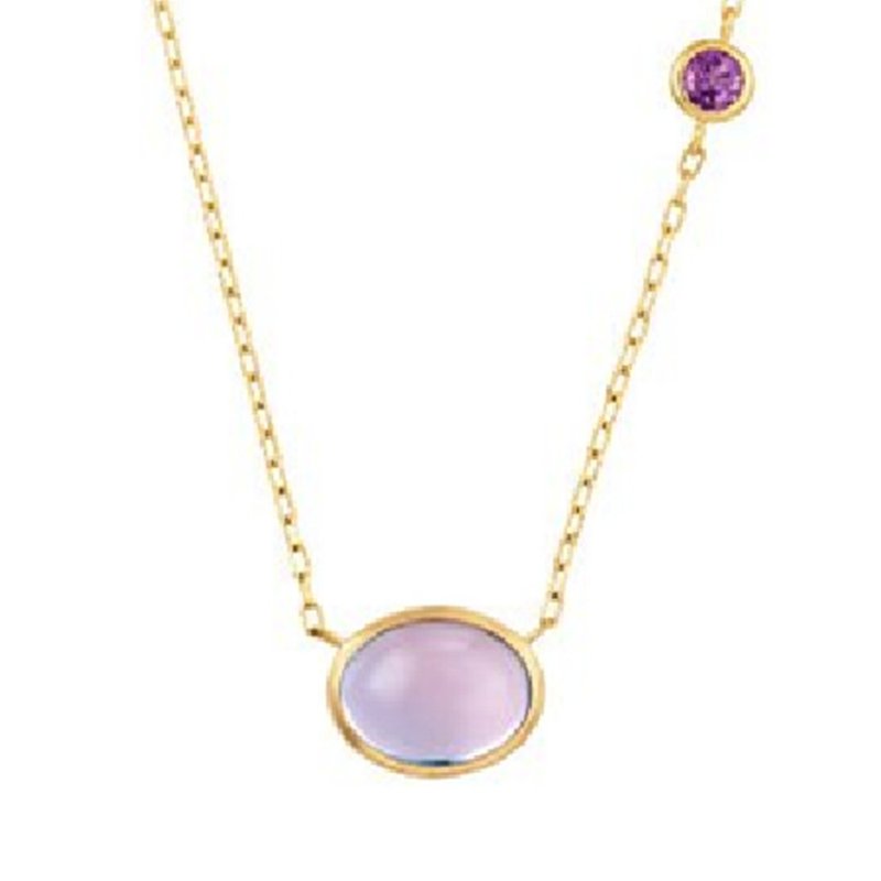 【Moriarty Jewelry】Classic Romance - Japanese 18K Amethyst Necklace - Necklaces - Gemstone 