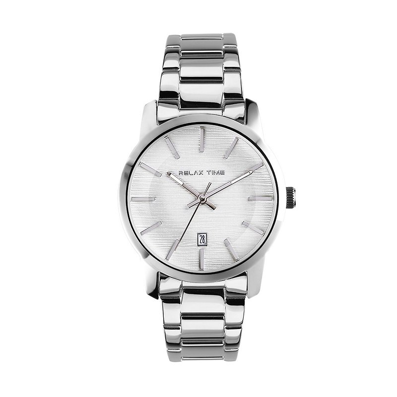 [Preferred Couple - Women's Watch] RELAX TIME Wen Qing Shui Series (RT-86-1L) Silver x White - Women's Watches - Stainless Steel Silver