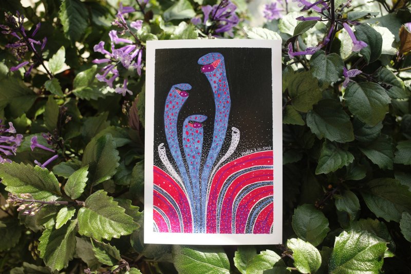 瓶子草居民 原創馬克筆手繪插畫 明信片 148×100mm 1張 - 卡片/明信片 - 紙 多色