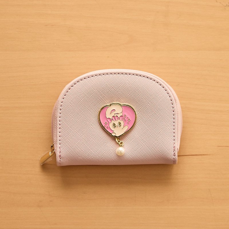 【Esther Bunny】leather coin purse - Coin Purses - Faux Leather Pink