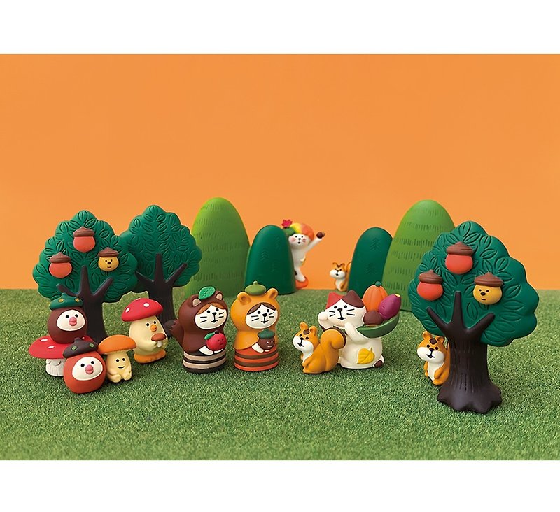 [Autumn Pre-order] Japanese Decole Concombre in Autumn Acorn Forest - Items for Display - Resin Multicolor