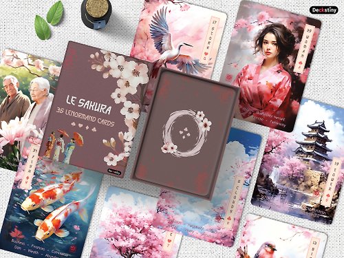 Deckstiny, the tiny destiny decks Le Sakura - 36 Lenormand cards